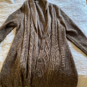 Cozy brown maternity jacket